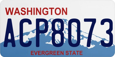 WA license plate ACP8073