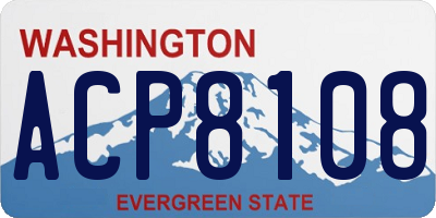 WA license plate ACP8108