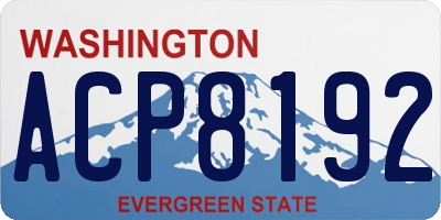 WA license plate ACP8192
