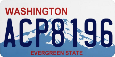 WA license plate ACP8196