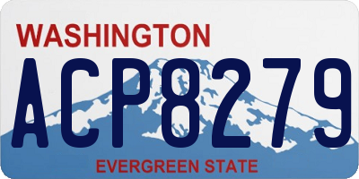 WA license plate ACP8279
