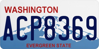 WA license plate ACP8369