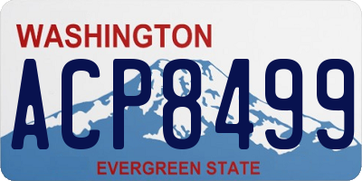 WA license plate ACP8499