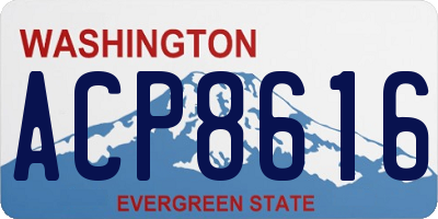 WA license plate ACP8616