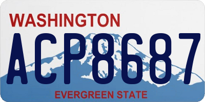 WA license plate ACP8687