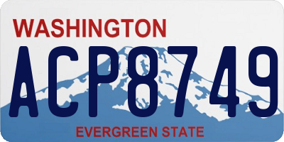 WA license plate ACP8749