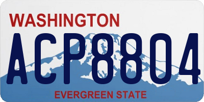 WA license plate ACP8804