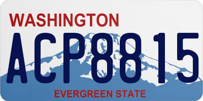 WA license plate ACP8815