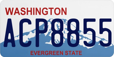 WA license plate ACP8855