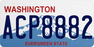 WA license plate ACP8882