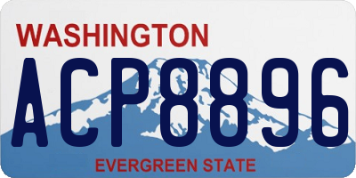 WA license plate ACP8896