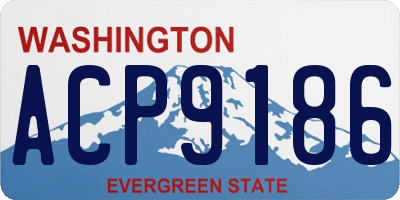 WA license plate ACP9186
