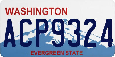 WA license plate ACP9324