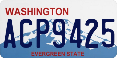 WA license plate ACP9425