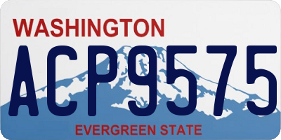 WA license plate ACP9575