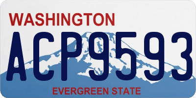 WA license plate ACP9593