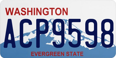 WA license plate ACP9598