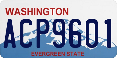 WA license plate ACP9601