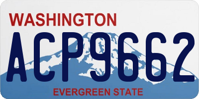 WA license plate ACP9662
