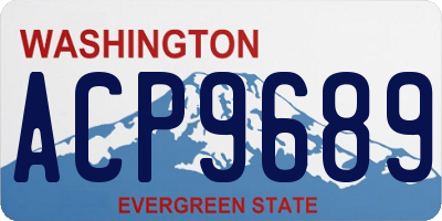 WA license plate ACP9689