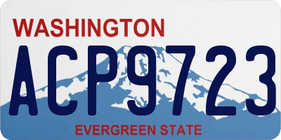 WA license plate ACP9723