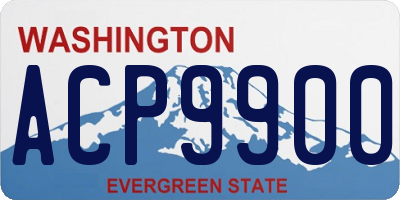 WA license plate ACP9900