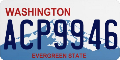 WA license plate ACP9946