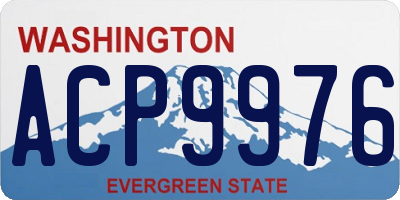 WA license plate ACP9976