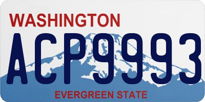 WA license plate ACP9993