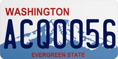 WA license plate ACQ0056
