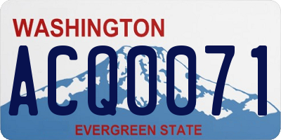 WA license plate ACQ0071