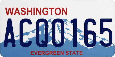 WA license plate ACQ0165