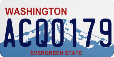 WA license plate ACQ0179