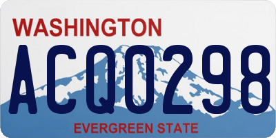 WA license plate ACQ0298