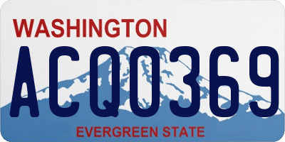 WA license plate ACQ0369