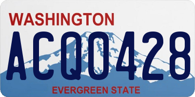 WA license plate ACQ0428