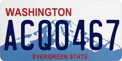 WA license plate ACQ0467