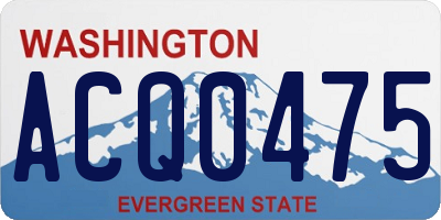 WA license plate ACQ0475