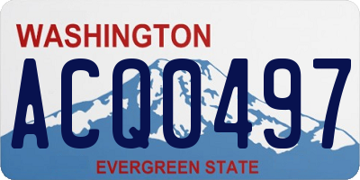 WA license plate ACQ0497