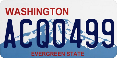 WA license plate ACQ0499