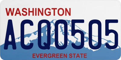 WA license plate ACQ0505