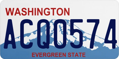 WA license plate ACQ0574