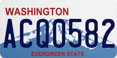WA license plate ACQ0582