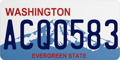 WA license plate ACQ0583