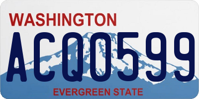 WA license plate ACQ0599