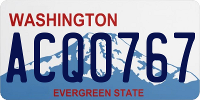 WA license plate ACQ0767