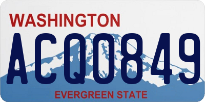 WA license plate ACQ0849