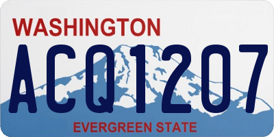 WA license plate ACQ1207