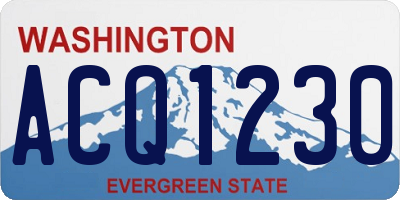 WA license plate ACQ1230