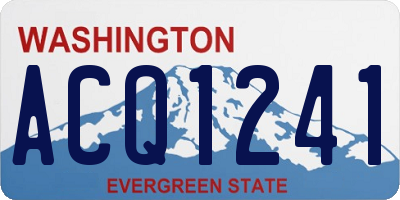 WA license plate ACQ1241